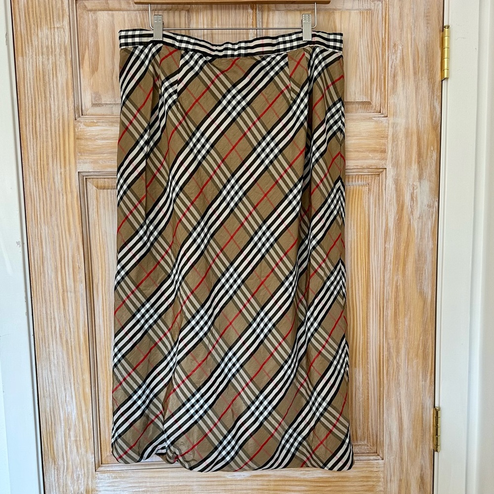 OOAK Handmade Upcycled Burberry Nova Check Skirt